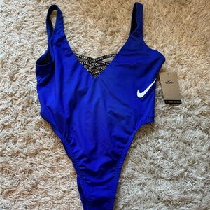 Nike Women's Royal Blue One-Piece Swimsuit